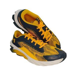 Under Armour Boys Pre-owned Scramjet Hypersonic Orange & Green Sneakers - sz. 7Y